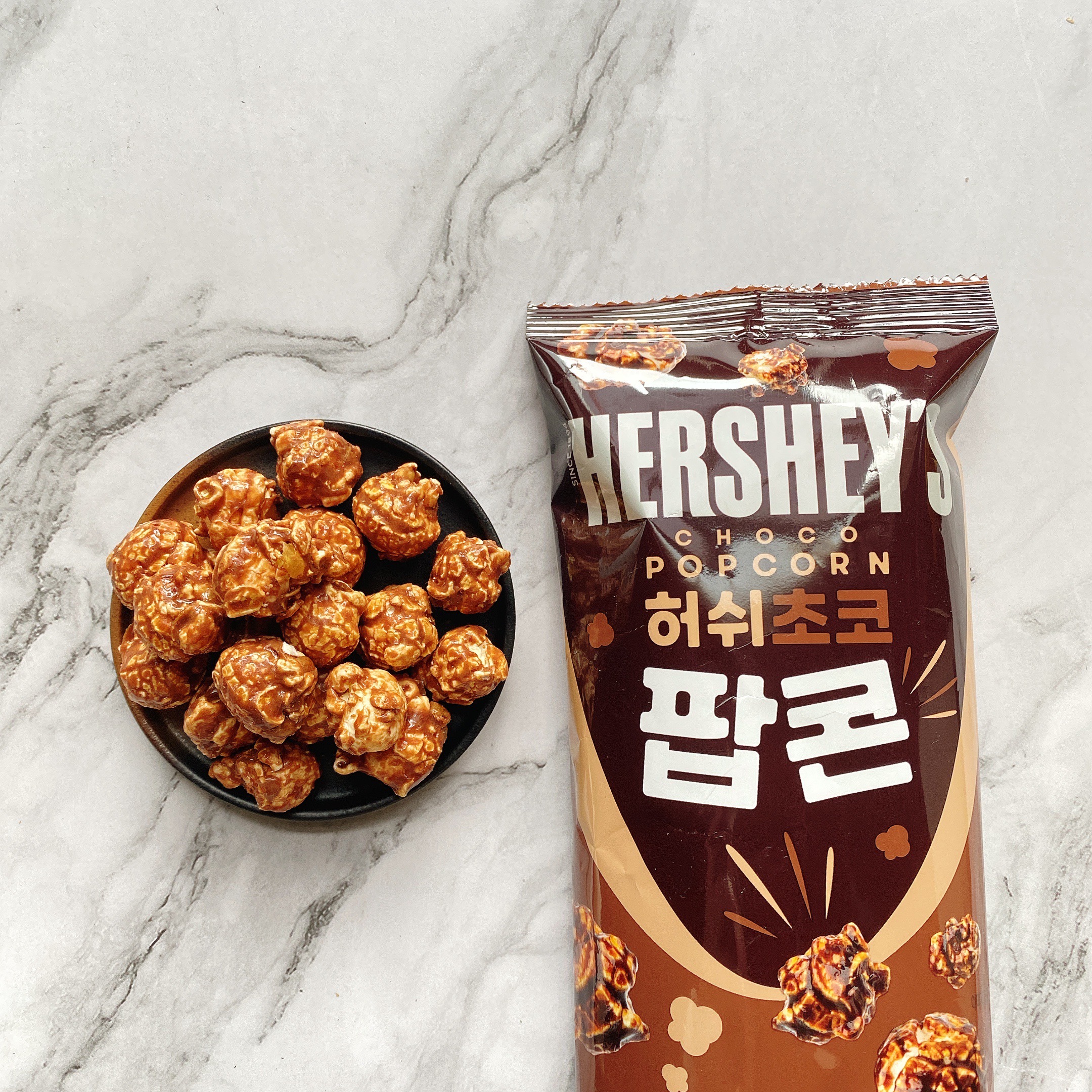 韩国进口hershey好时巧克力爆米花50g转基因玉米看电影膨化食品