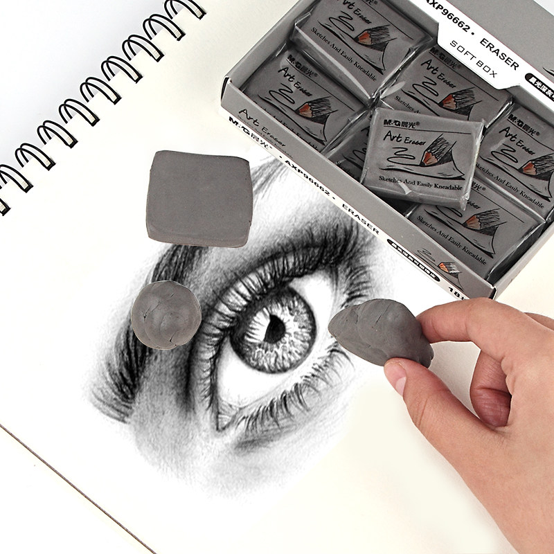 橡皮可塑晨光素描专用橡皮泥可拉拉丝檫可美术橡皮