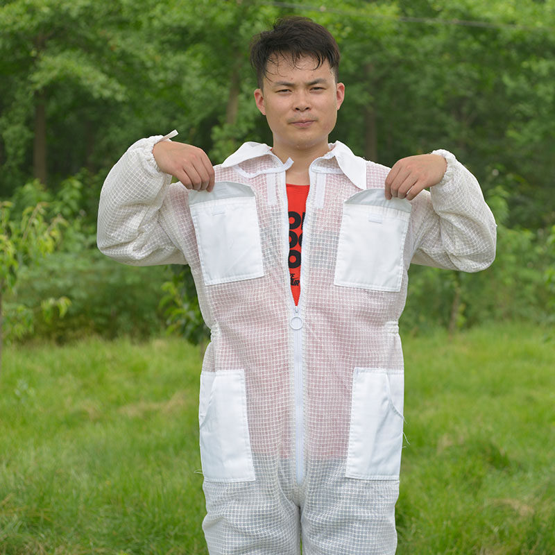 了防蜂服全套透气专用蜂衣连体全身养蜂服养蜂专用防蜂衣帽蜜蜂衣服