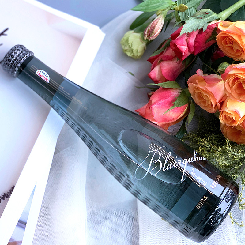 百岁山玻璃瓶奔本来旺苏打水气泡水无原味348ml15瓶饮用水