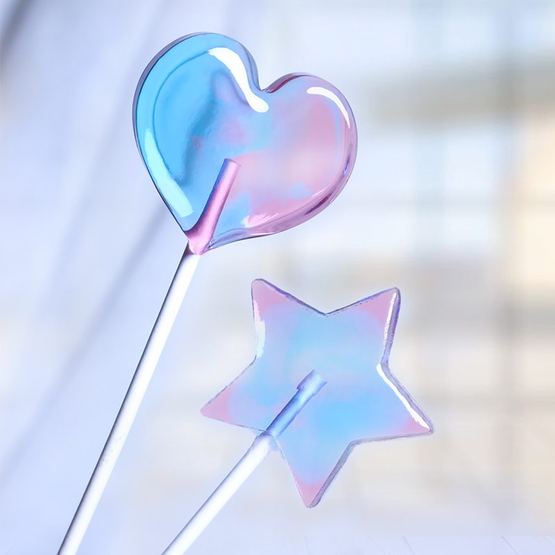 星空炫彩棒棒糖手工糖利高颜值少女心零食送男女友礼物 墨大叔