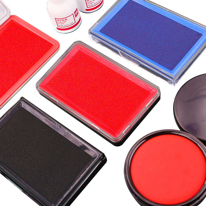 印台得力水性手印银行印尼用品财会印油速干印台