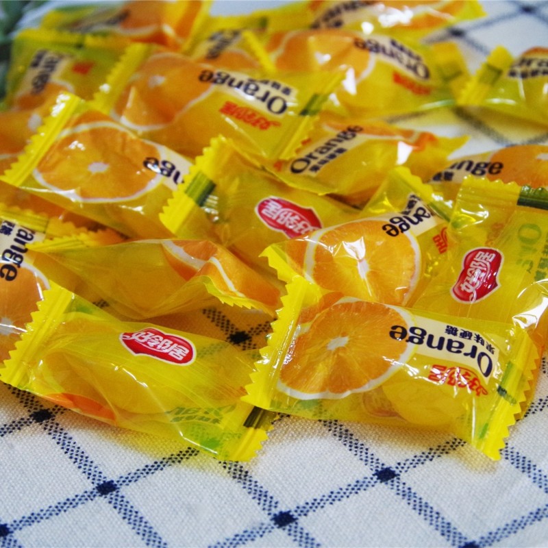 好邻居香橙味水果味硬糖500g125颗结婚婚庆喜糖糖果