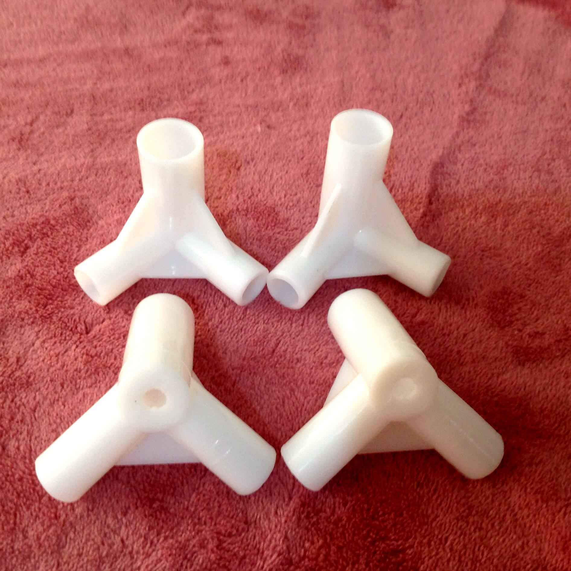 坐床蚊帐配件塑料三通接头不锈钢单根杆子加厚蚊帐