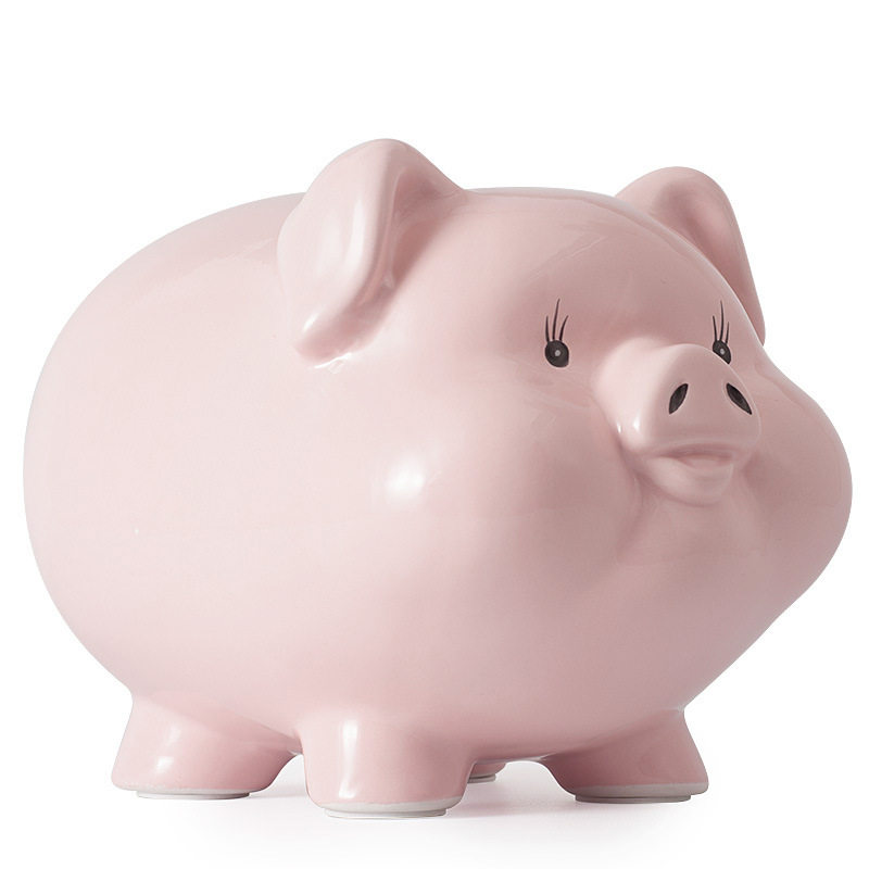 北欧猪存钱罐儿童女只进不出创意抖音陶瓷金猪储钱罐大容量储蓄罐