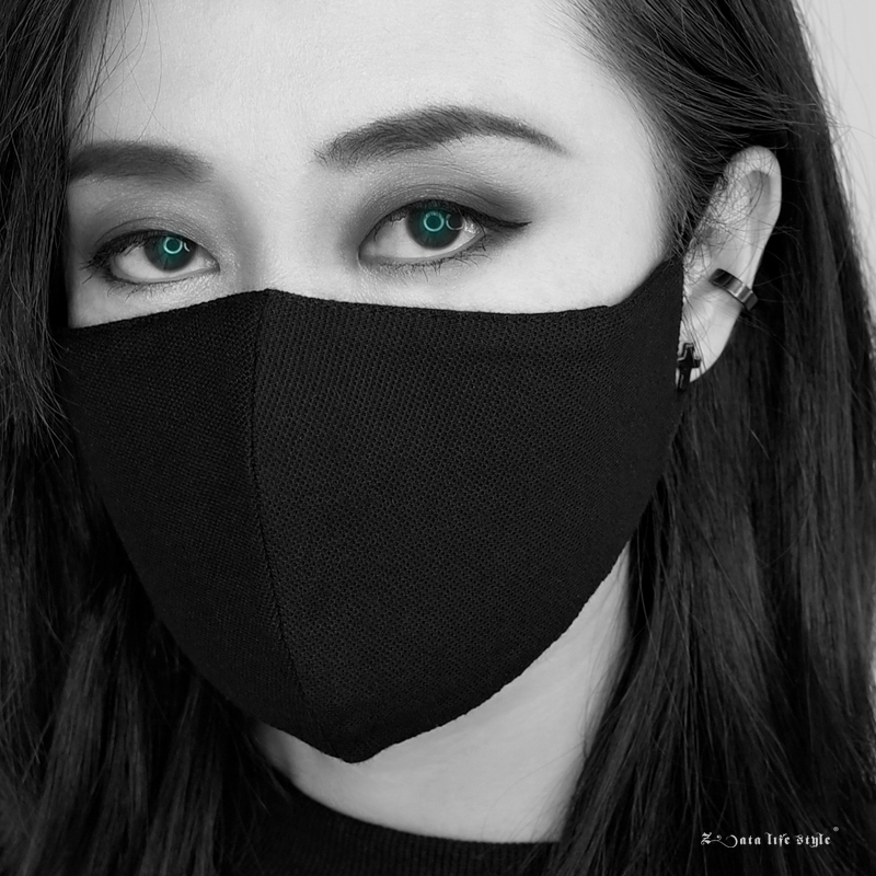泽塔体系潮款时尚黑色立体纯棉口罩女高颜值夏季口罩