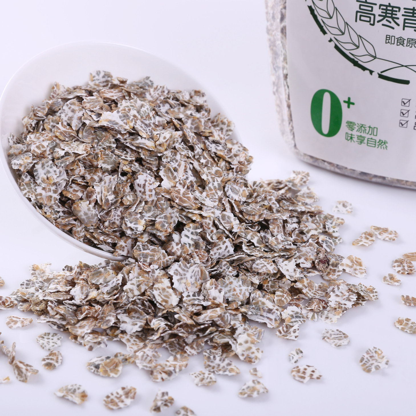 即食高寒青稞片营养早餐代餐青稞麦片原料干吃冲泡谷物杂粮