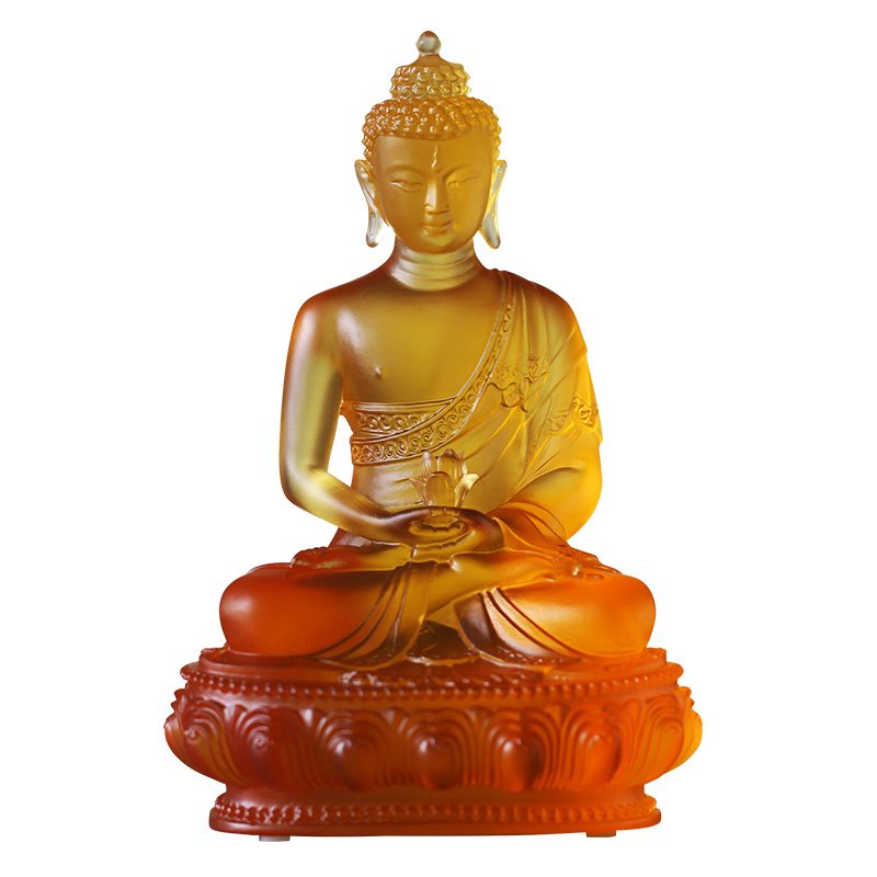汉风琉璃阿弥陀佛佛像摆件居家居家客客厅佛堂寺庙摆件