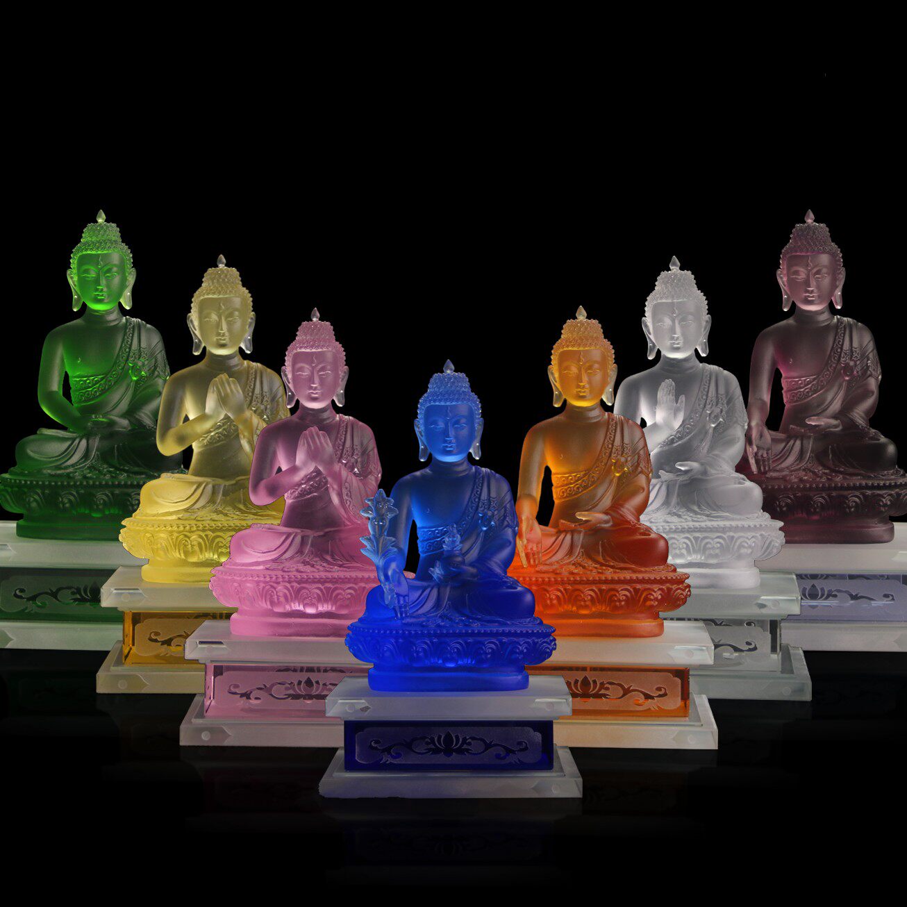 药师不同135cm古法琉璃手势颜色琉璃光如来如来佛摆件