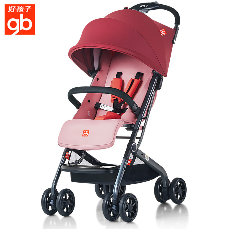 好孩子婴儿推车d678可躺可坐儿童车超轻便携避震四轮推车