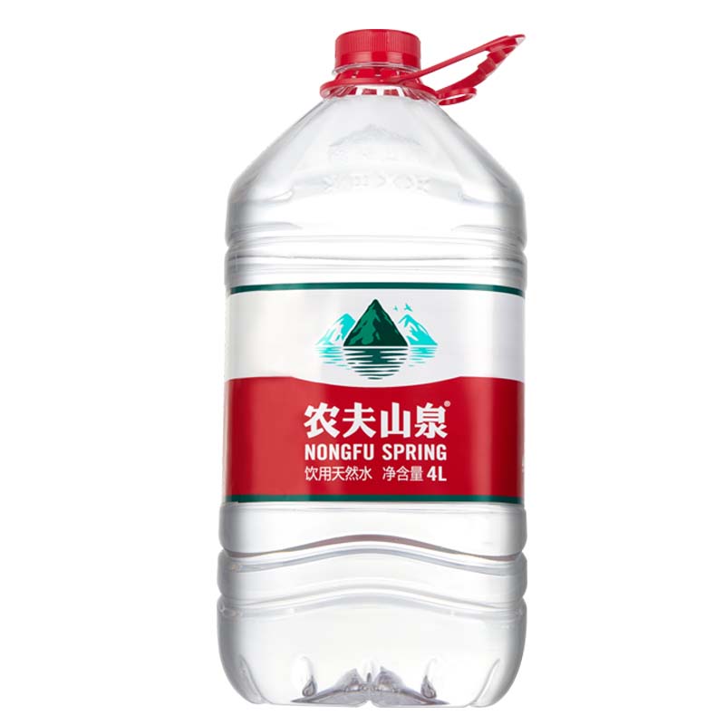 4l农夫山泉饮用天然水透明6桶弱碱碱水家庭饮用水