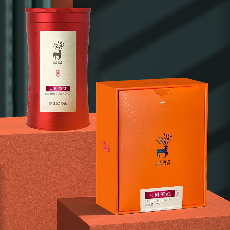 红茶高端品鉴元正云南大叶大树茶叶75g盒装滇红