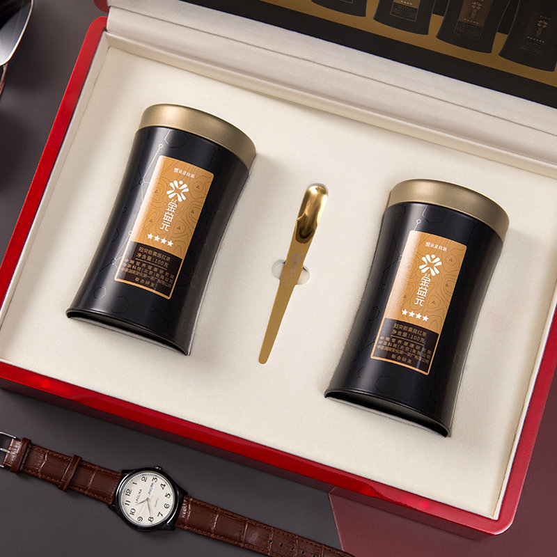 高端茶礼元正益生菌冠突散囊菌红茶茶叶200g礼盒中粮联合研发