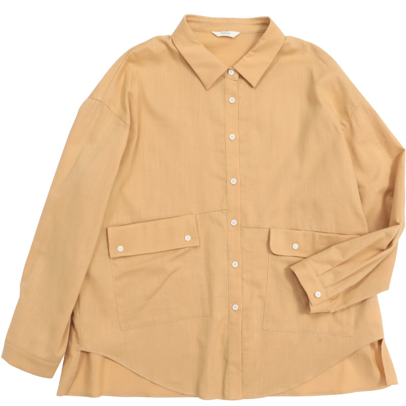 bbfer黄衬衣衬衫宽松衬衣日光温暖外套女士秋季衬衫