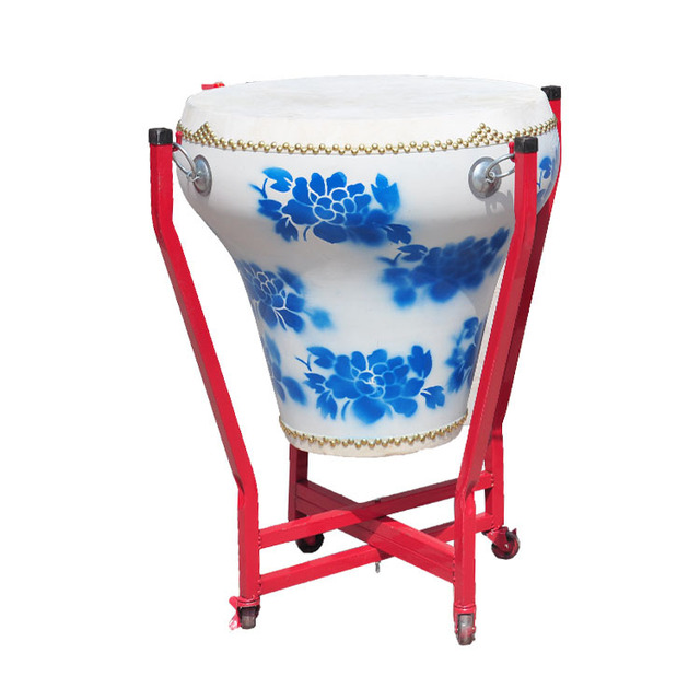 16/18/20寸花盆鼓木制水鼓牛皮鼓民族鼓京剧鼓定音鼓道具鼓彩绘鼓