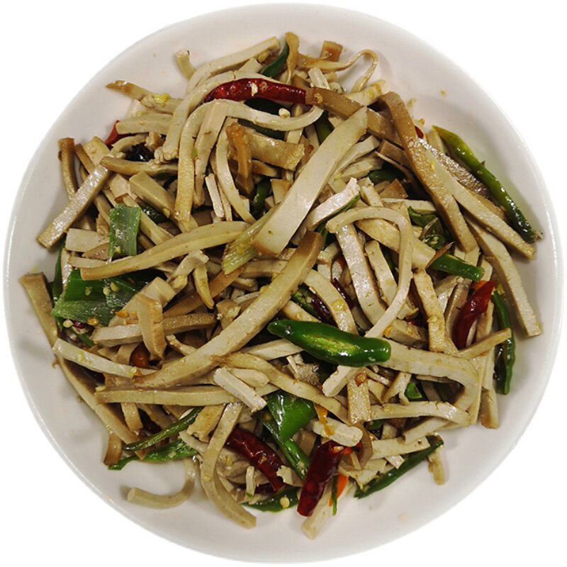 辣椒豆腐条地锅炒豆尖椒豆腐干开胃下饭私房徐州豆腐干