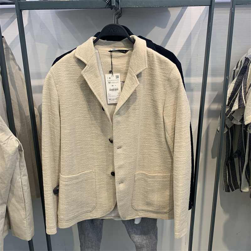 ONETO ZARA男装00706331052春季针织面料纹理休闲西装外套0706331