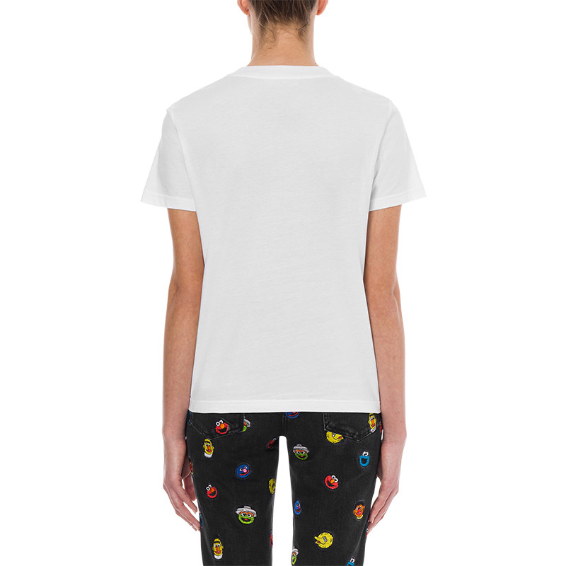 moschino莫斯奇诺早秋女士sesamestreet联名胶囊针织t恤