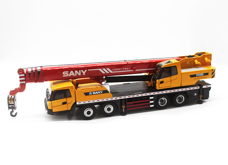 三一工程车合金材质sct500起重机模型高度仿真车模车模