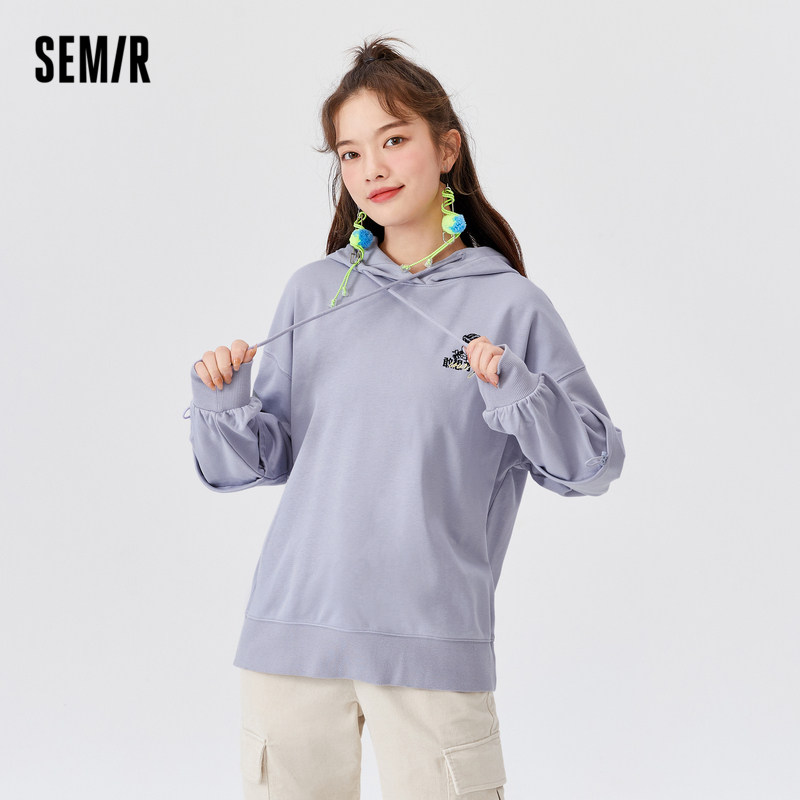 森马卫衣女连帽韩版2021秋季新款潮流oversize个性卫衣