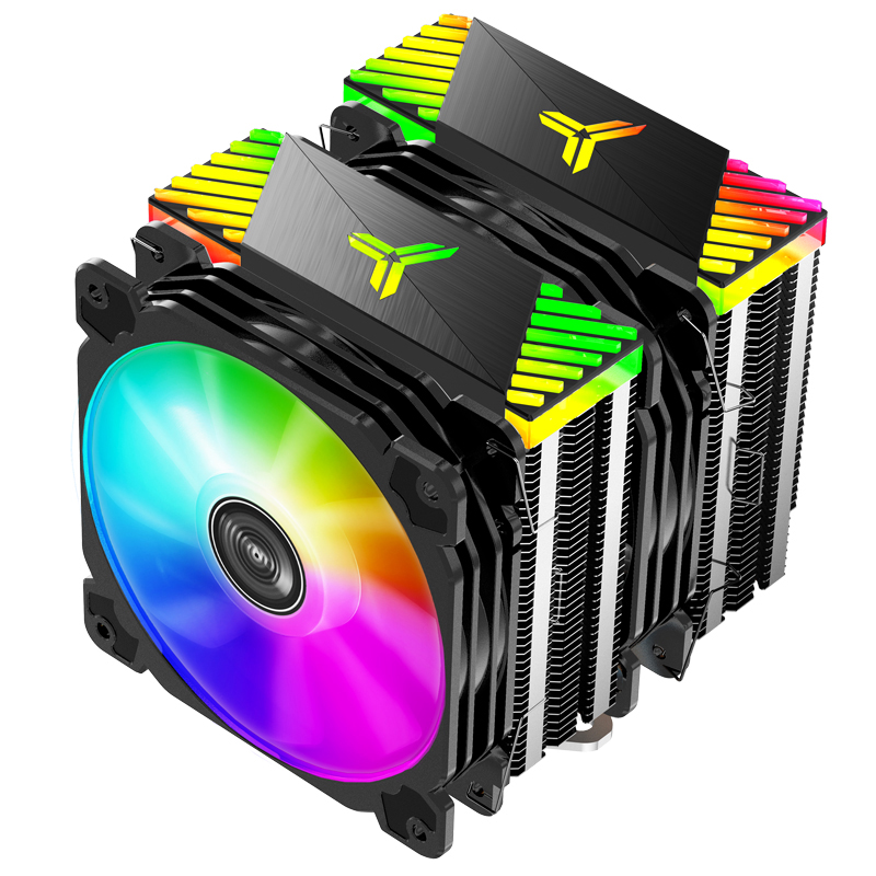 乔思伯cr2000双塔式6热管rgb神光同步全平台cpu风冷散热器