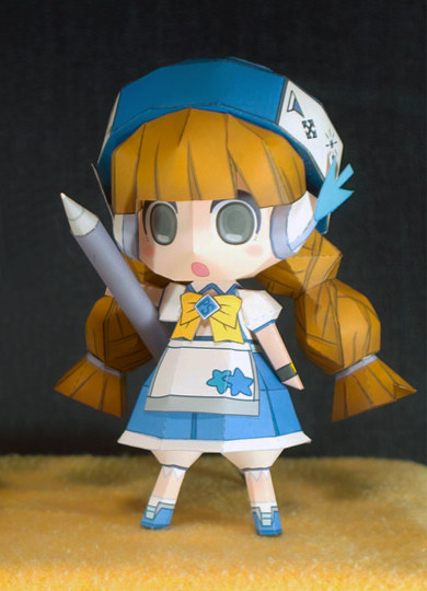 卡通动漫公仔 q版超萌人偶 3d立体纸模型diy 手工制作