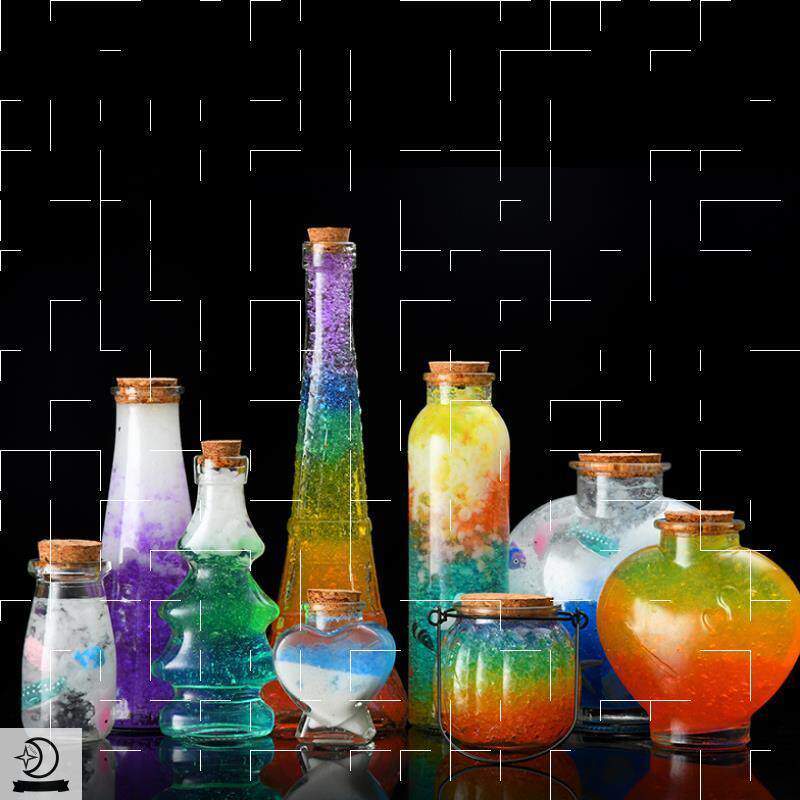 玻璃瓶水宝宝木塞小复复古怀旧diy幸运彩虹许愿幸运星