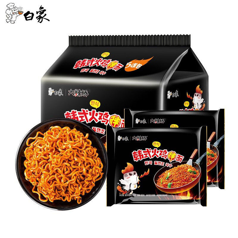 火鸡白象韩式方便面网红面拌面式大辣方便速食冲泡方便面