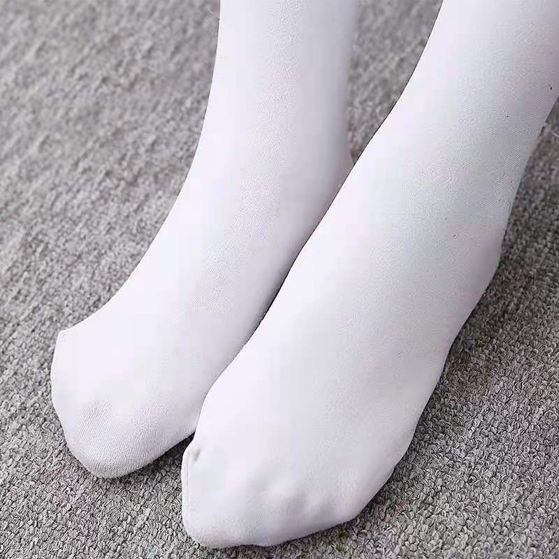 白色舞蹈丝袜女童芭蕾连裤袜秋冬加绒加厚跳舞现代舞