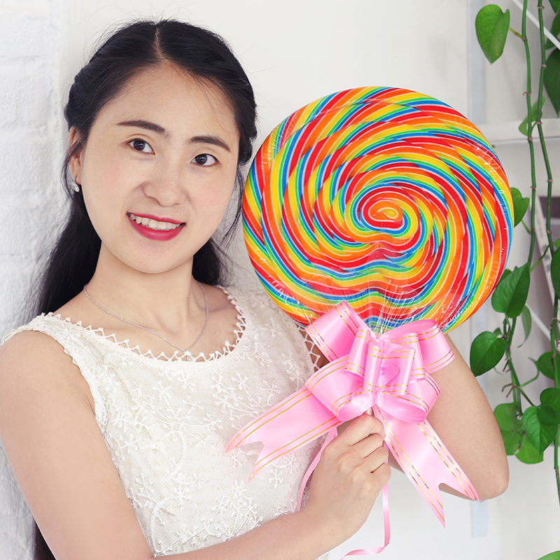 六一儿童节女生礼物1000g巨型超大彩虹棒棒棒棒糖糖果糖果