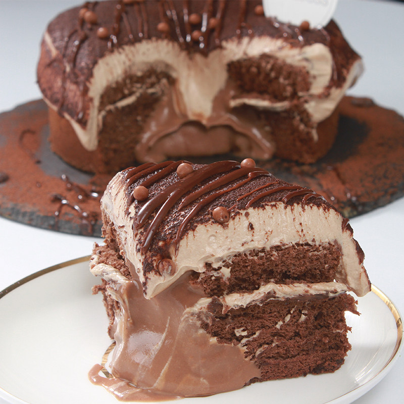 天猫cakeboss巧克力爆浆流心甜品蛋糕