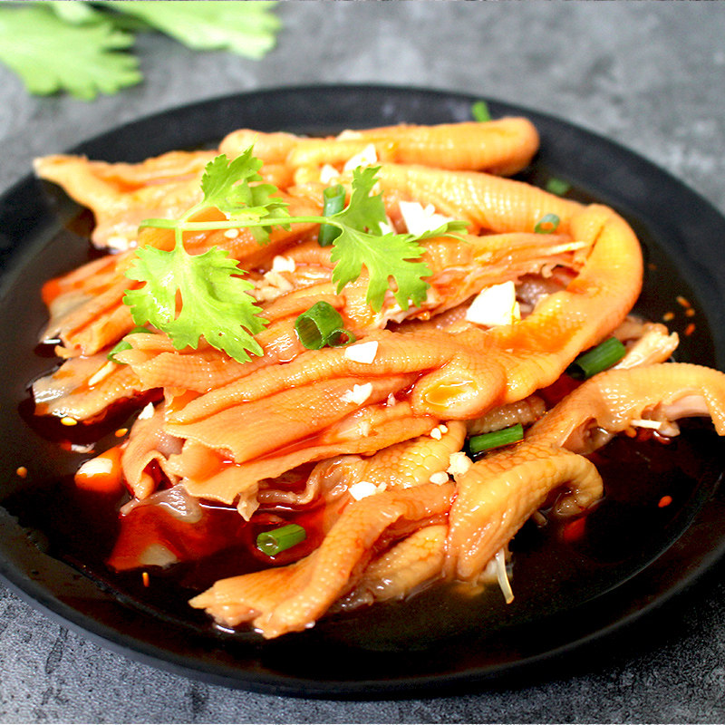 潜龙湾麻辣鸭掌250g去骨鸭掌爪凉拌冷菜凉菜熟食开袋食品小吃下饭