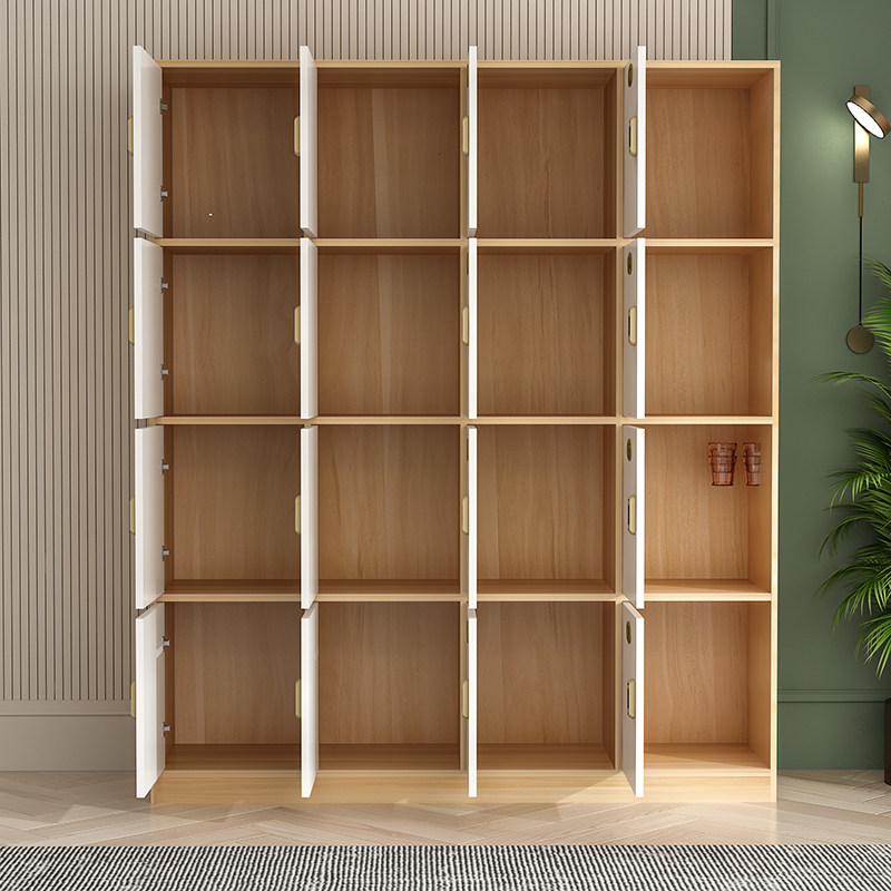 木质储物柜理发店美容院存包柜健身房瑜伽更衣柜舞蹈房带更衣柜