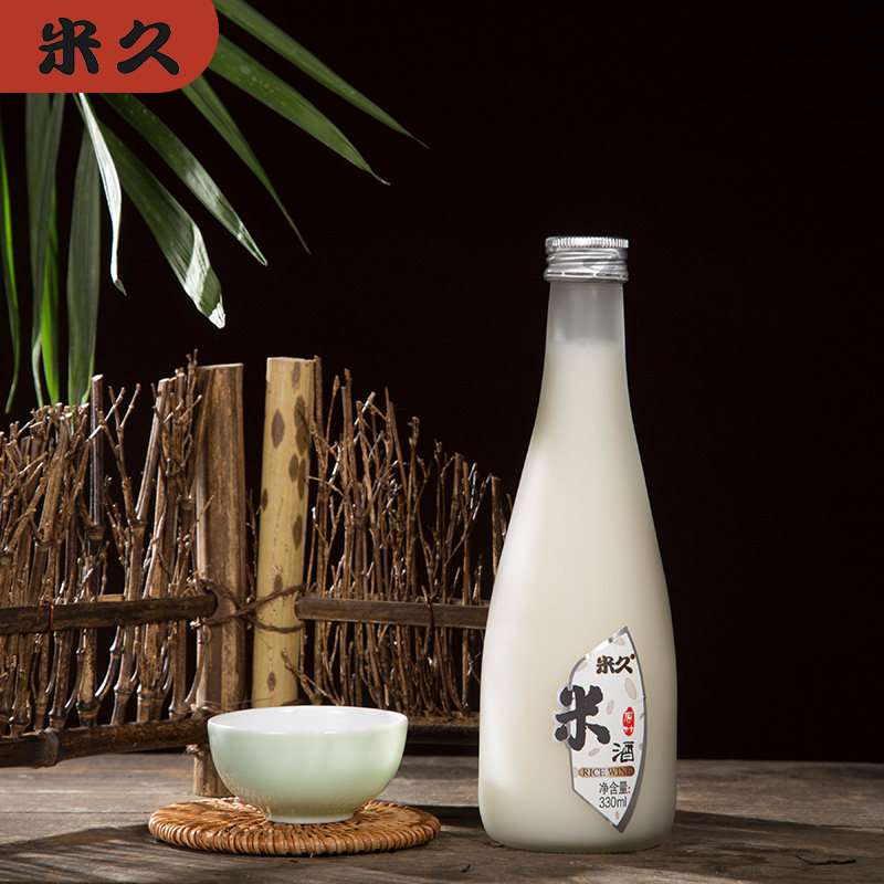米酒米久桂花糯米小瓶330ml低度微甜米酿江南果酒
