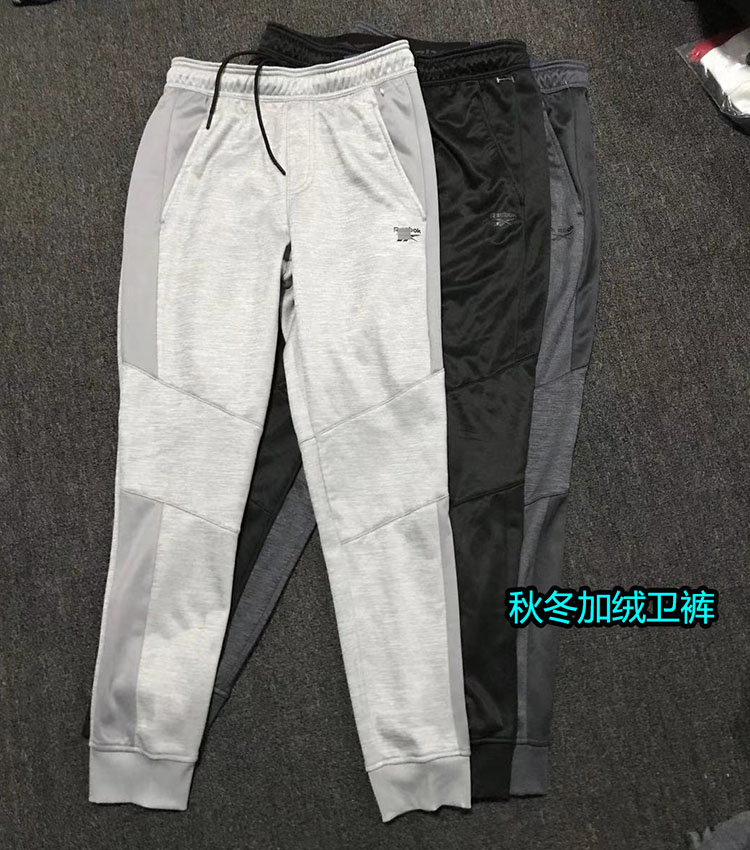 美国潮牌男款秋冬加绒户外运动中腰系带休闲长款针织速干卫裤