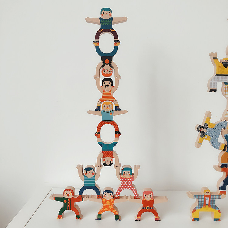 美乐儿童大力士游戏叠叠乐积木平衡玩具 叠叠高早教益智桌面游戏