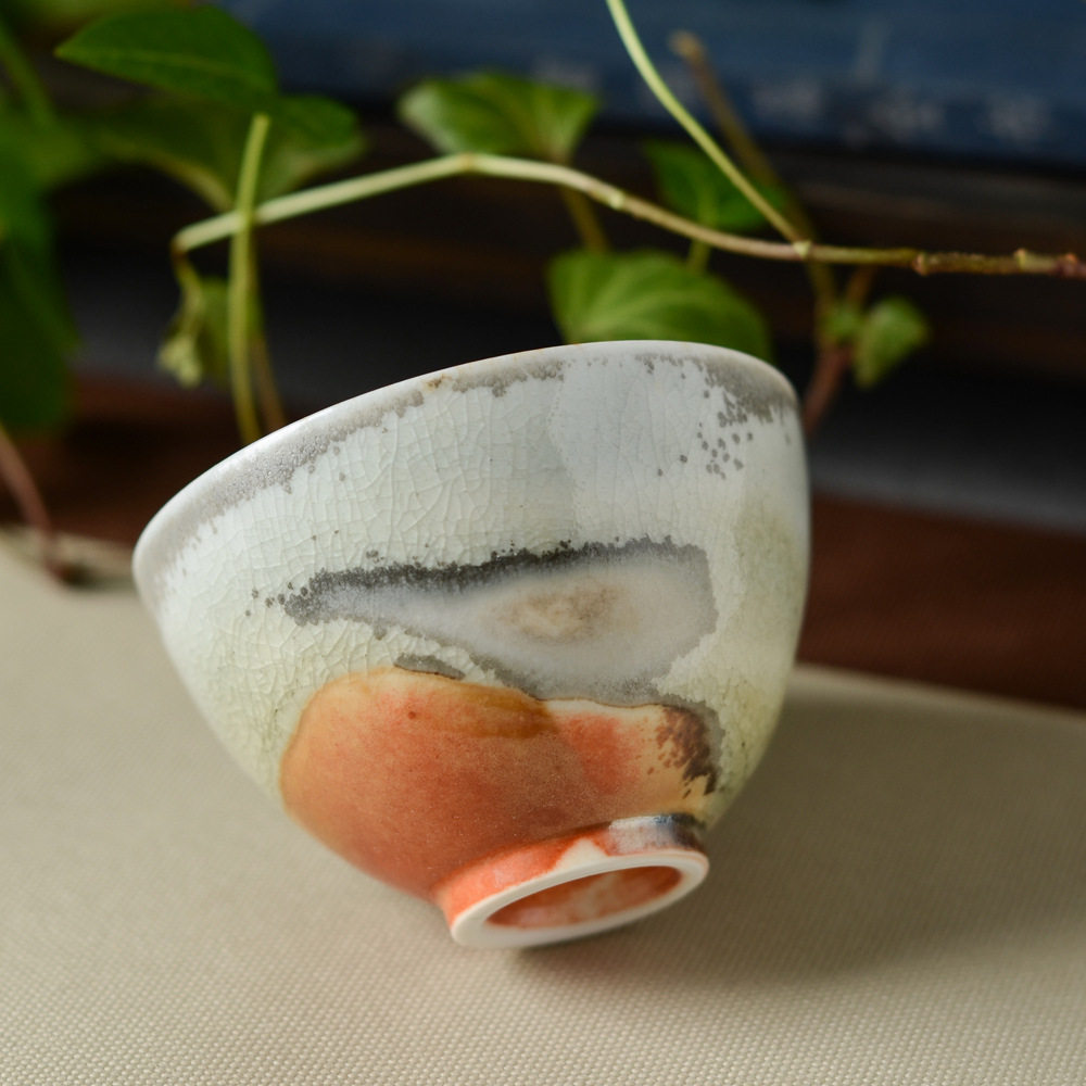 手工苏打烧柴色茶杯个人单杯主人杯开片家用用品茶杯