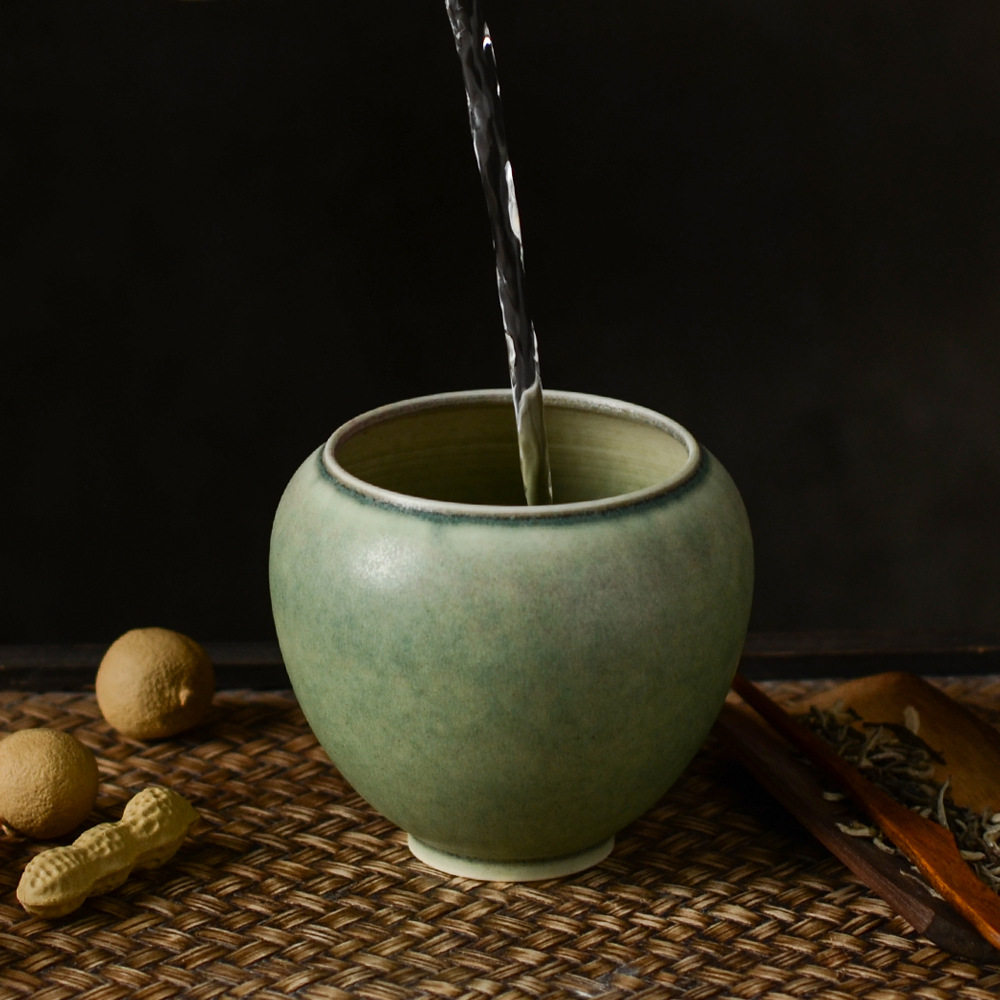 景德镇陶瓷水盂茶洗家用茶渣缸功夫功夫茶茶具配件大号茶道