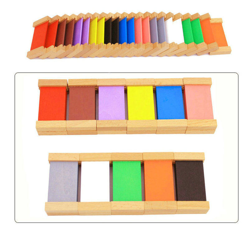 蒙氏感官教具色板蒙台梭利东方爱婴宝宝早教颜色认知早教教具