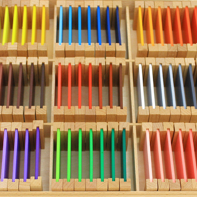 蒙氏感官教具色板蒙台梭利东方爱婴宝宝早教颜色认知早教教具