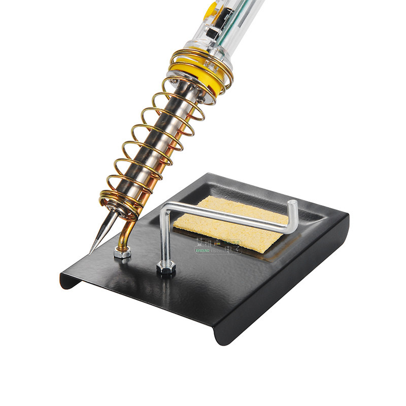 烙铁通用型多功能电烙铁架子电焊焊头铁架锡线架黑色家庭影院配件