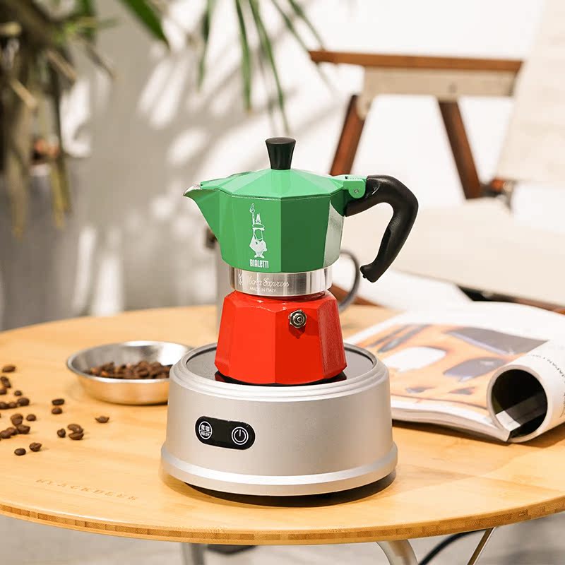 bialetti比乐蒂摩卡卡壶意大利三色进口家用咖啡壶器具咖啡壶