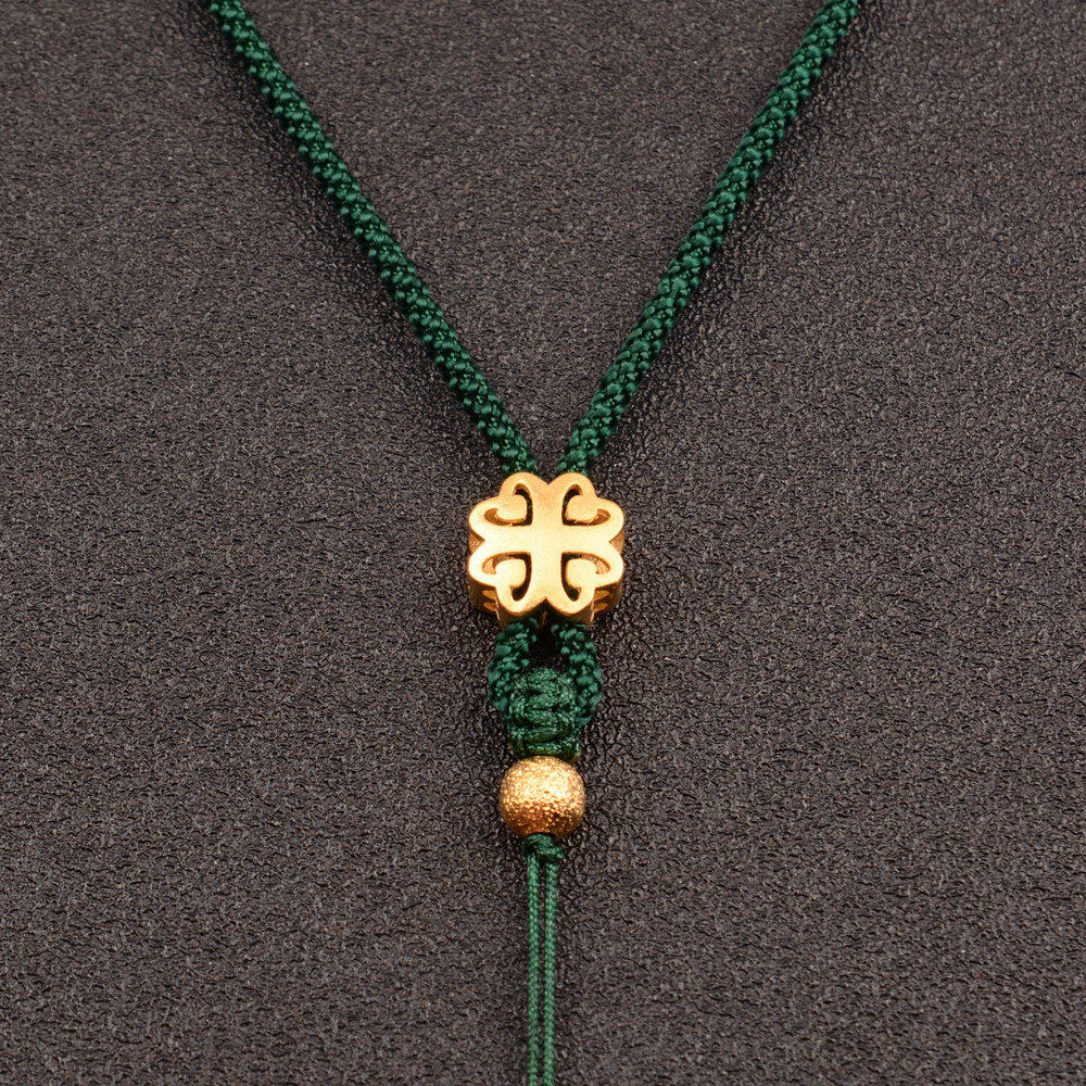 黄金脖子吊坠挂绳手工编织项链绳子平安扣翡翠玉佩挂件绳男女配绳