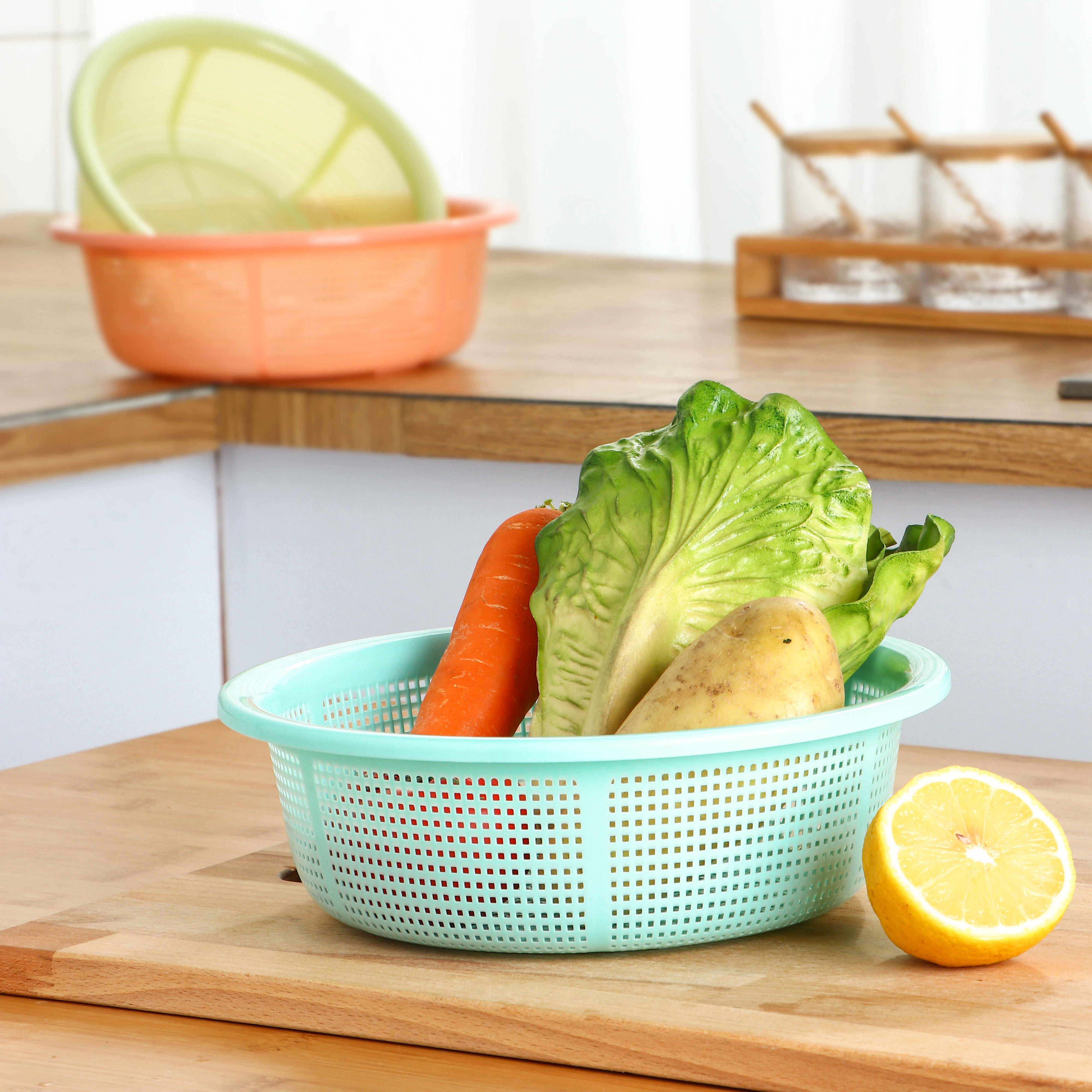 沥水篮加厚厨房水果菜蓝塑料漏水淘米果盆