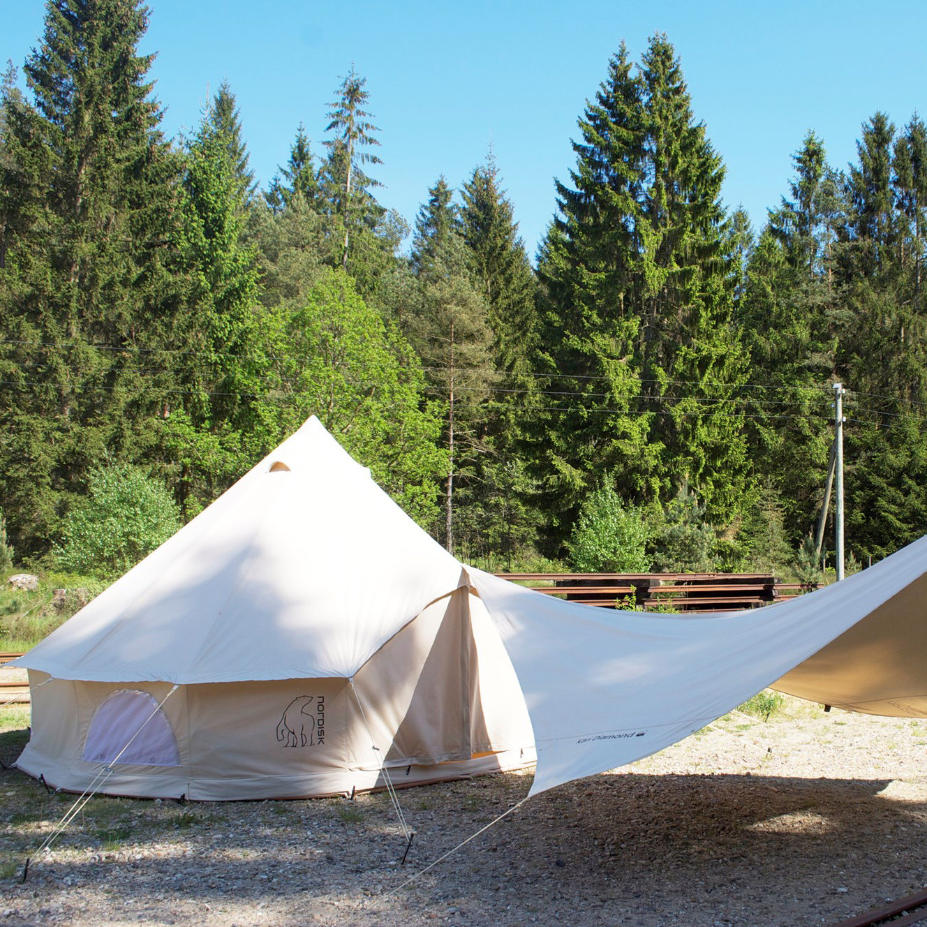 山系露营英国进口nordisk大白白熊帐篷白色科技露营