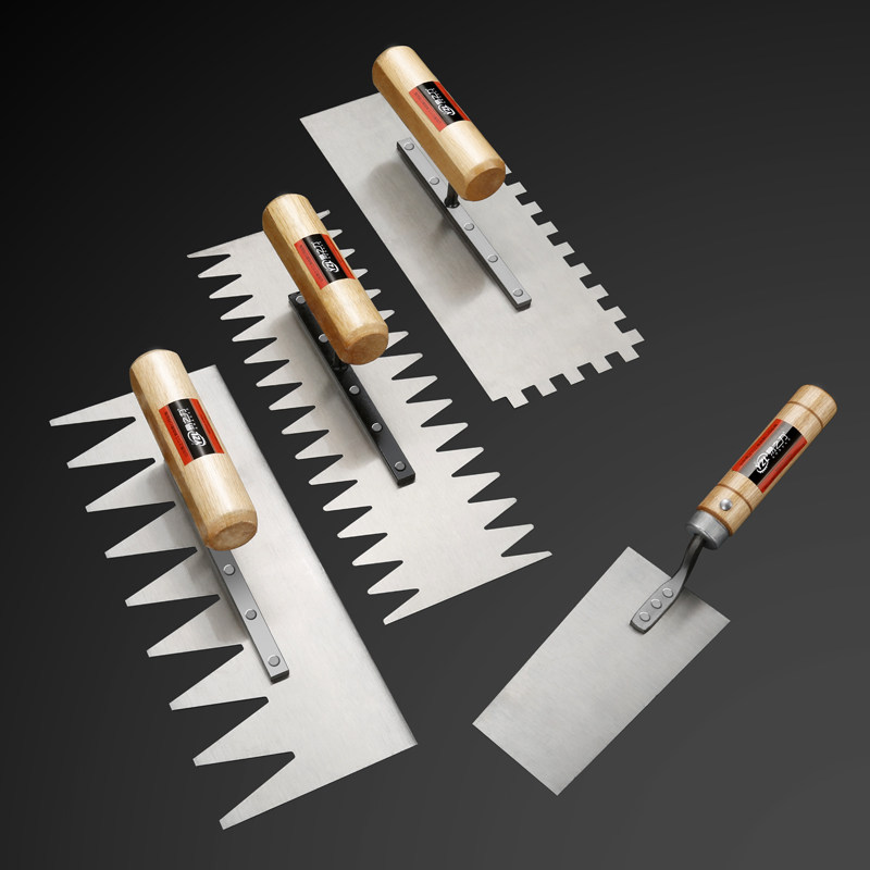 易之力锯齿抹子抹泥刀瓦工泥工工具抹灰不锈钢贴瓷砖工具抹刀装修