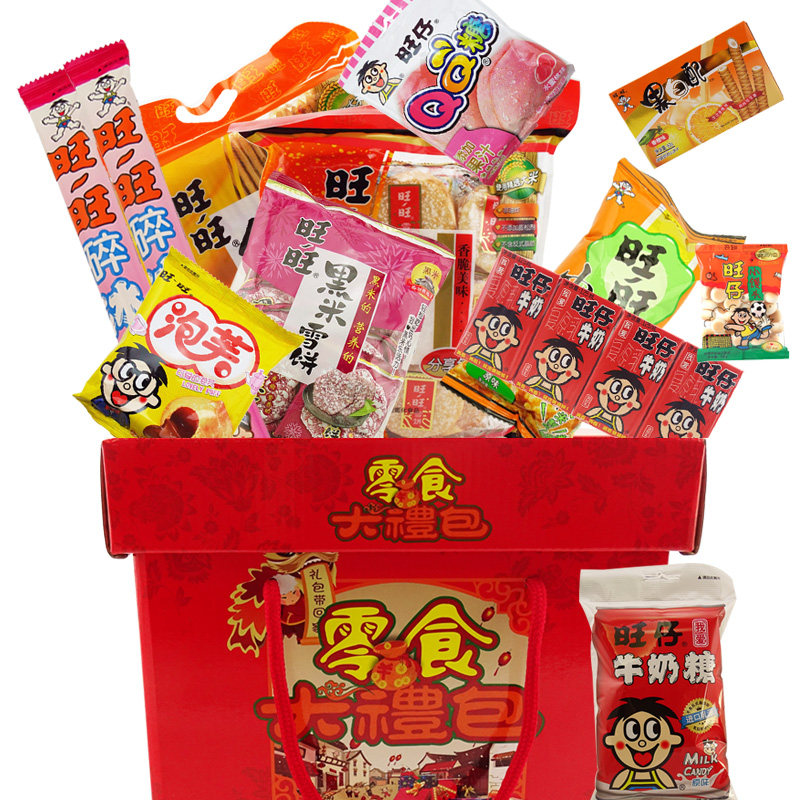 零食旺旺大礼包礼盒新年饼干糖果年货组合送礼薄脆饼干