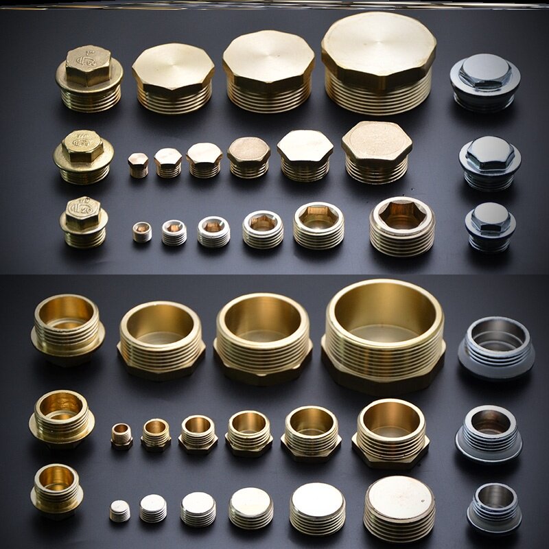 堵帽气阀老式铸铁暖气片堵头排气内外丝管4分管堵