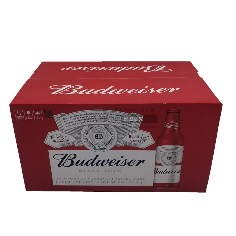 整箱超级百威啤酒小瓶铝罐黄啤拉格355ml24瓶啤酒