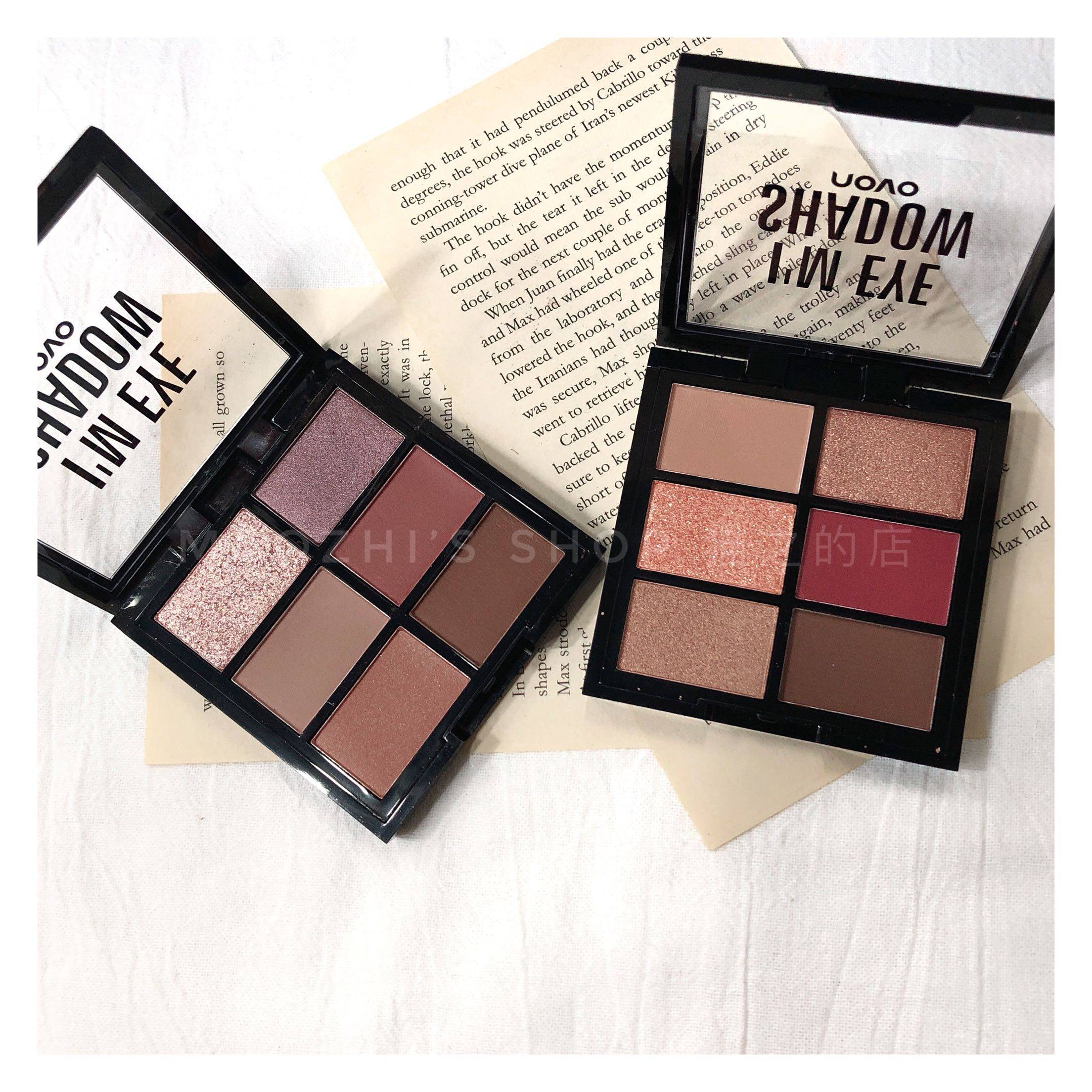 novo六色眼影ins珠光哑光持久防水不晕南瓜眼影